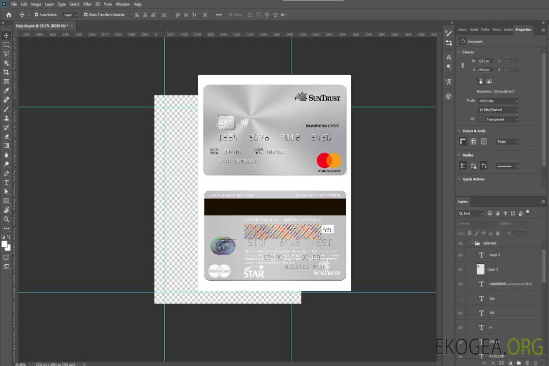 États-Unis SunTrust MasterCard template États-Unis SunTrust MasterCard template